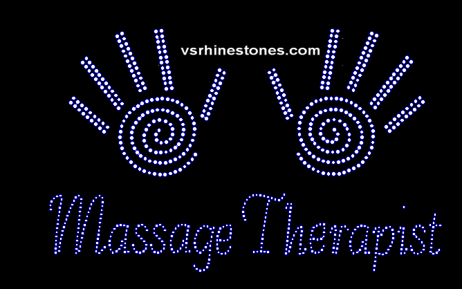 Massage Therapist Rhinestone Transfer